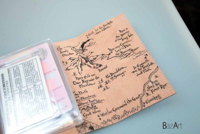 Подарок ручной работы из натуральной кожи | Карта Средиземья