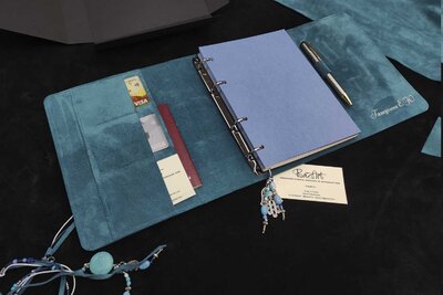 Подарок ручной работы из натуральной кожи | Бирюза 2