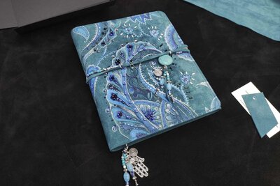 BazArt - Ежедневники с цветной росписью | Бирюза 2