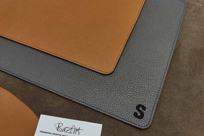 Подарок ручной работы из натуральной кожи | Плейсмат, сервировочная салфетка